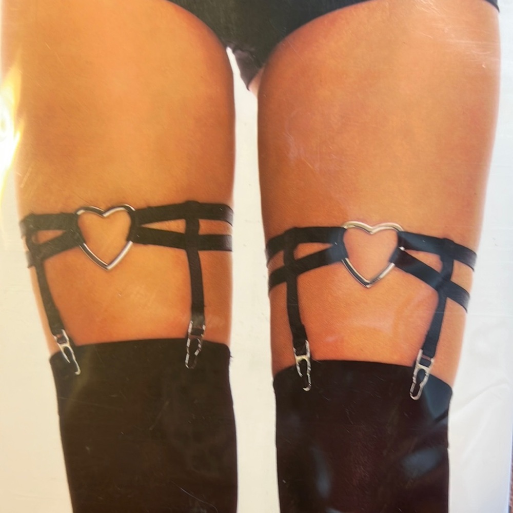 New, Dual strap Thigh High Garter set